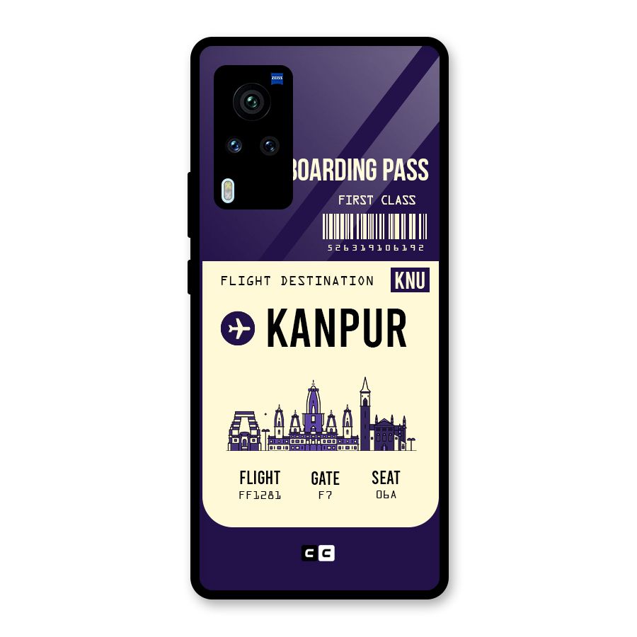 Kanpur Boarding Pass Glass Back Case for Vivo X60 Pro