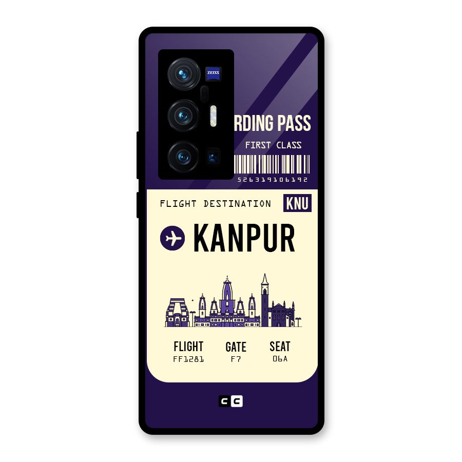Kanpur Boarding Pass Glass Back Case for Vivo X70 Pro Plus