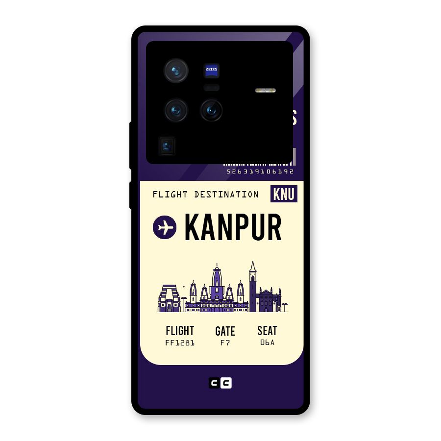 Kanpur Boarding Pass Glass Back Case for Vivo X80 Pro