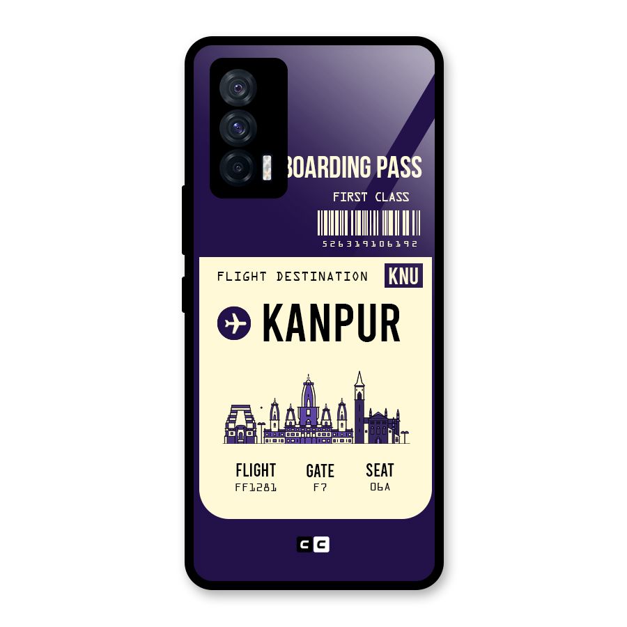 Kanpur Boarding Pass Glass Back Case for Vivo iQOO 7 5G