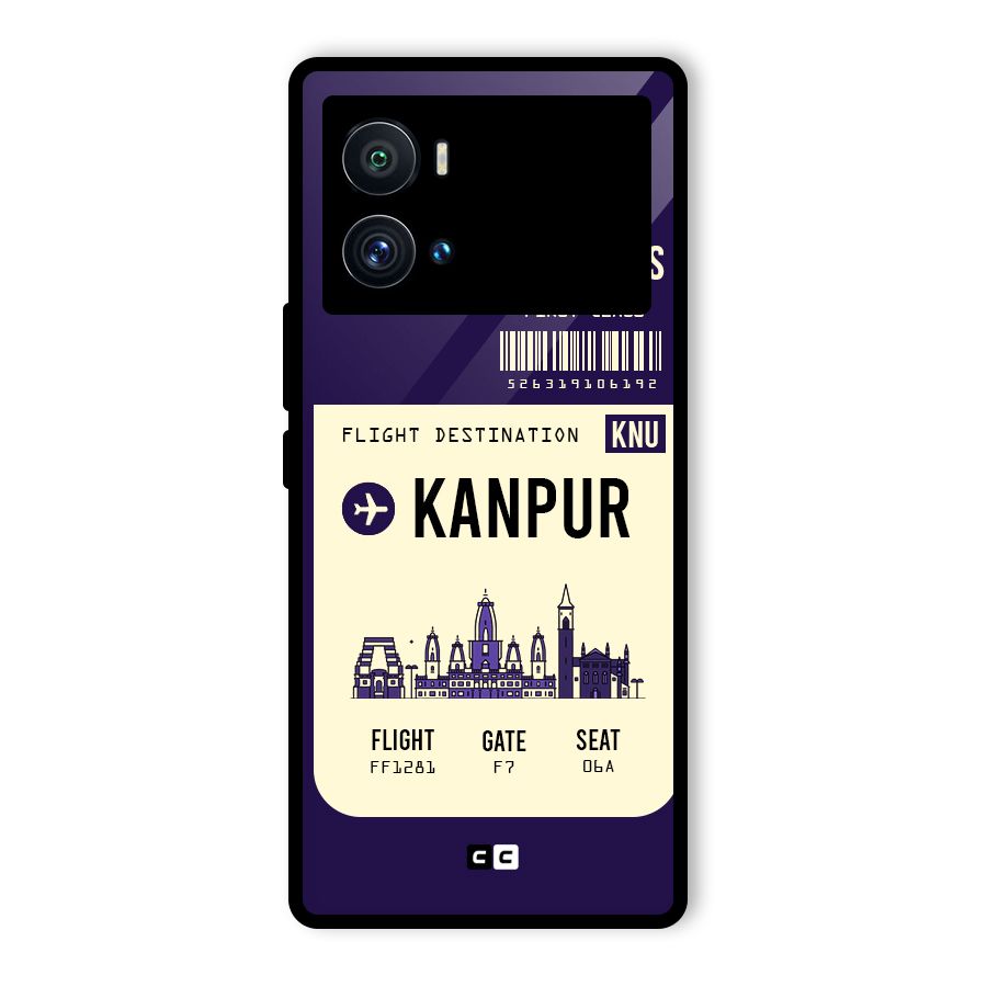 Kanpur Boarding Pass Glass Back Case for Vivo iQOO 9 Pro