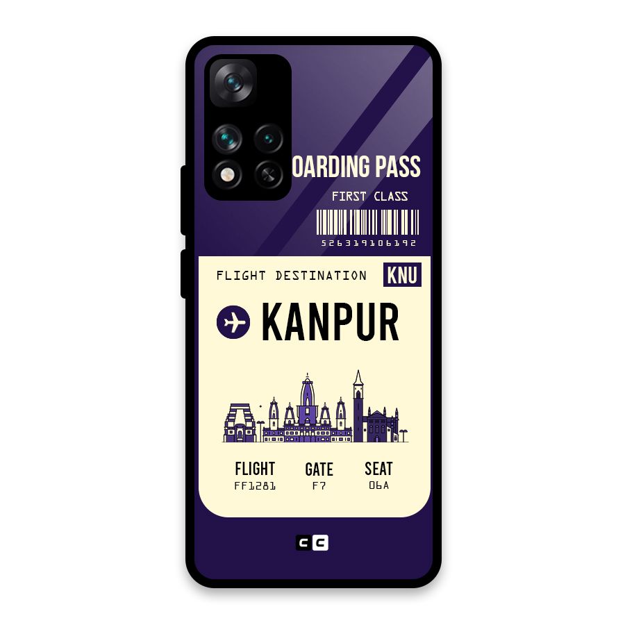 Kanpur Boarding Pass Glass Back Case for Xiaomi 11i HyperCharge 5G