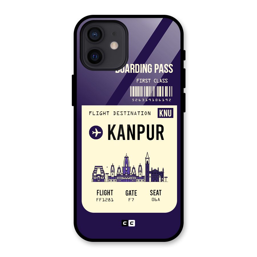 Kanpur Boarding Pass Glass Back Case for iPhone 12