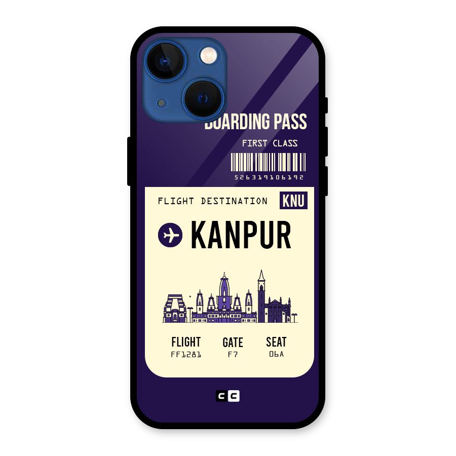 Kanpur Boarding Pass Glass Back Case for iPhone 13 Mini