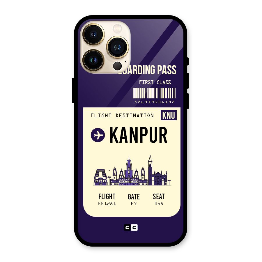 Kanpur Boarding Pass Glass Back Case for iPhone 13 Pro Max
