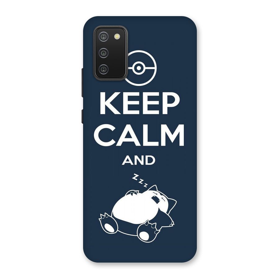 Keep Calm and Sleep Back Case for Galaxy M02s