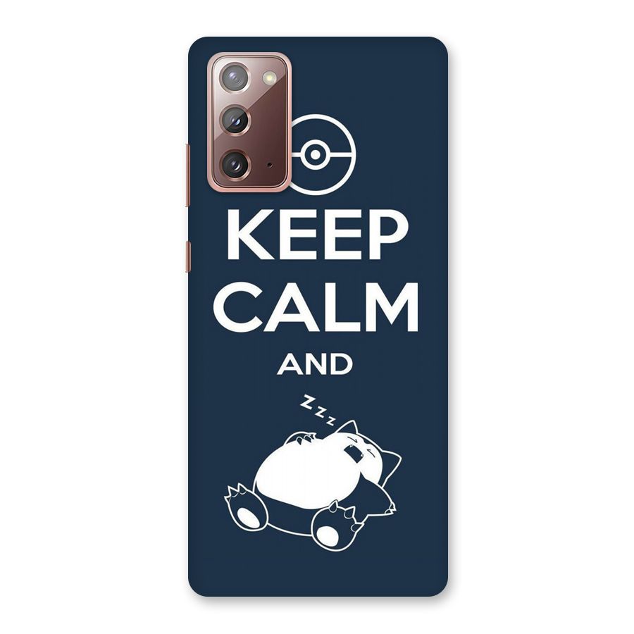Keep Calm and Sleep Back Case for Galaxy Note 20