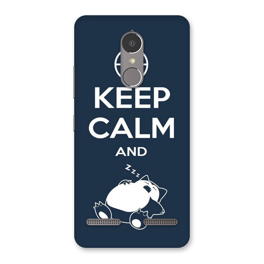 Keep Calm and Sleep Back Case for Lenovo K6