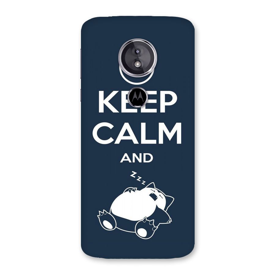 Keep Calm and Sleep Back Case for Moto E5