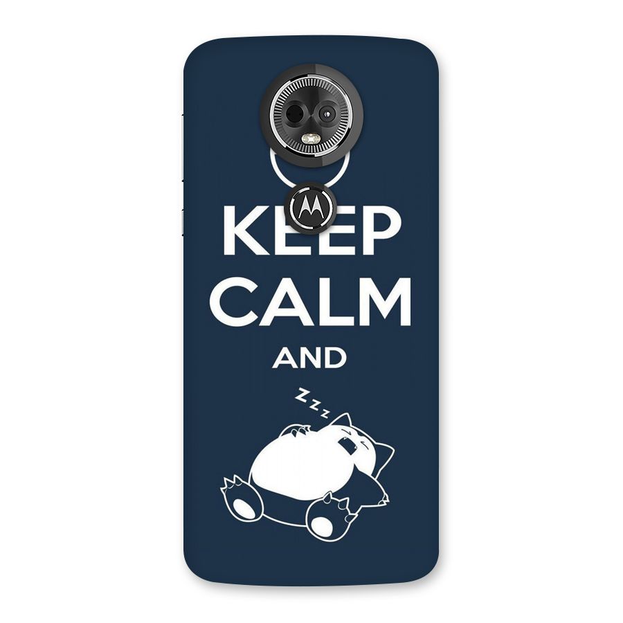 Keep Calm and Sleep Back Case for Moto E5 Plus