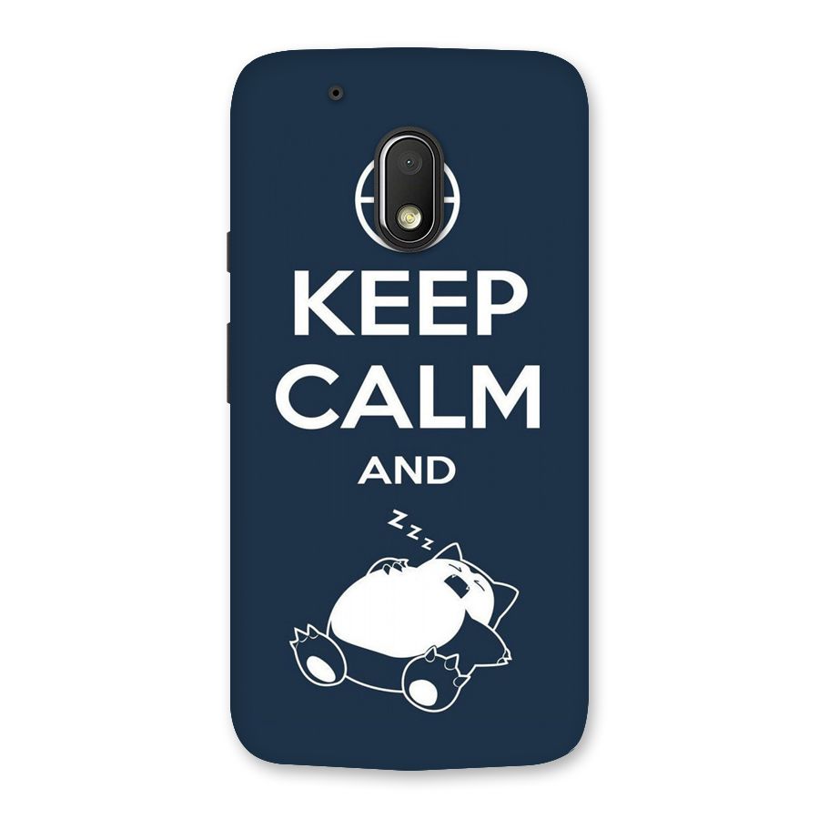 Keep Calm and Sleep Back Case for Moto G4 Play