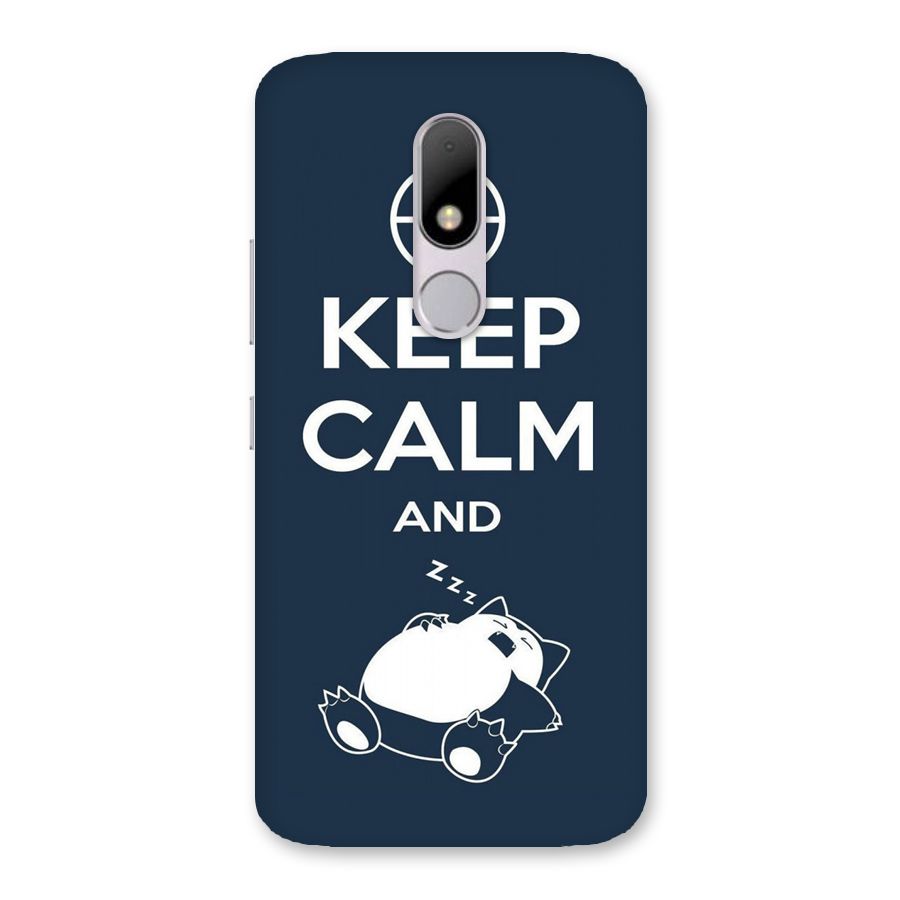 Keep Calm and Sleep Back Case for Moto M