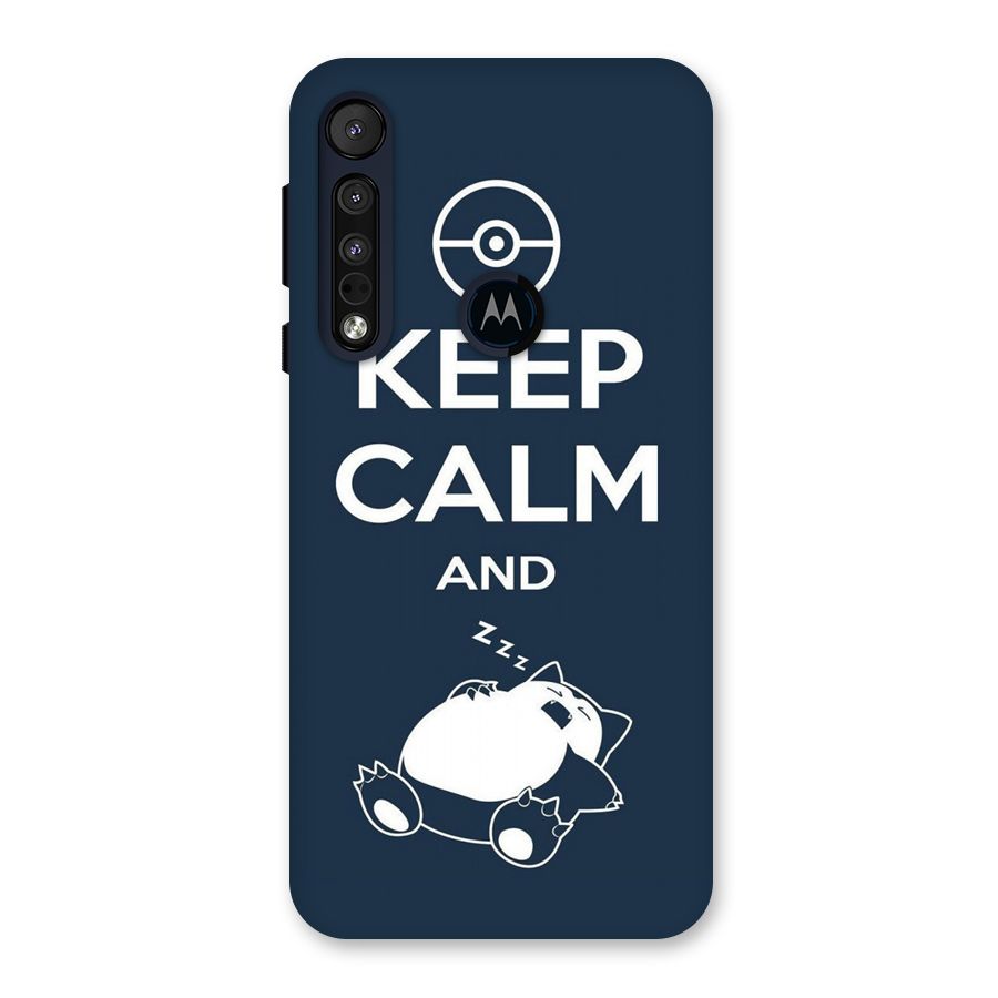 Keep Calm and Sleep Back Case for Motorola One Macro
