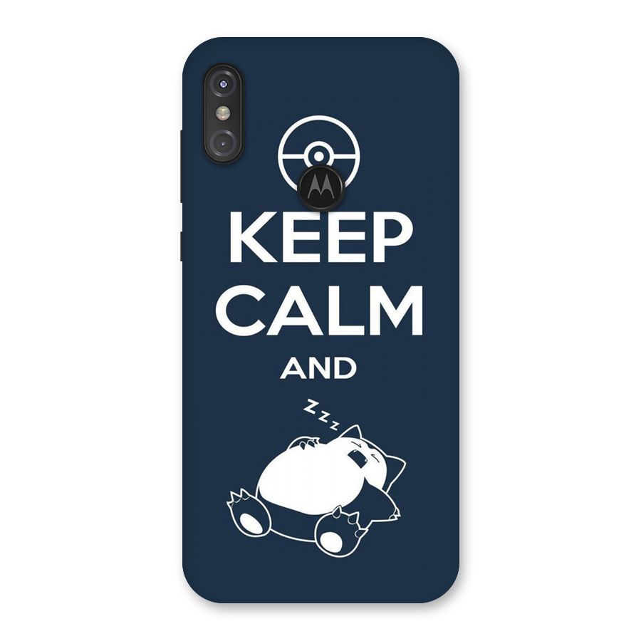 Keep Calm and Sleep Back Case for Motorola One Power