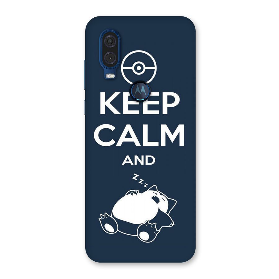 Keep Calm and Sleep Back Case for Motorola One Vision