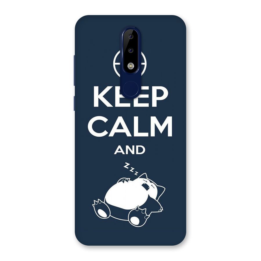Keep Calm and Sleep Back Case for Nokia 5.1 Plus
