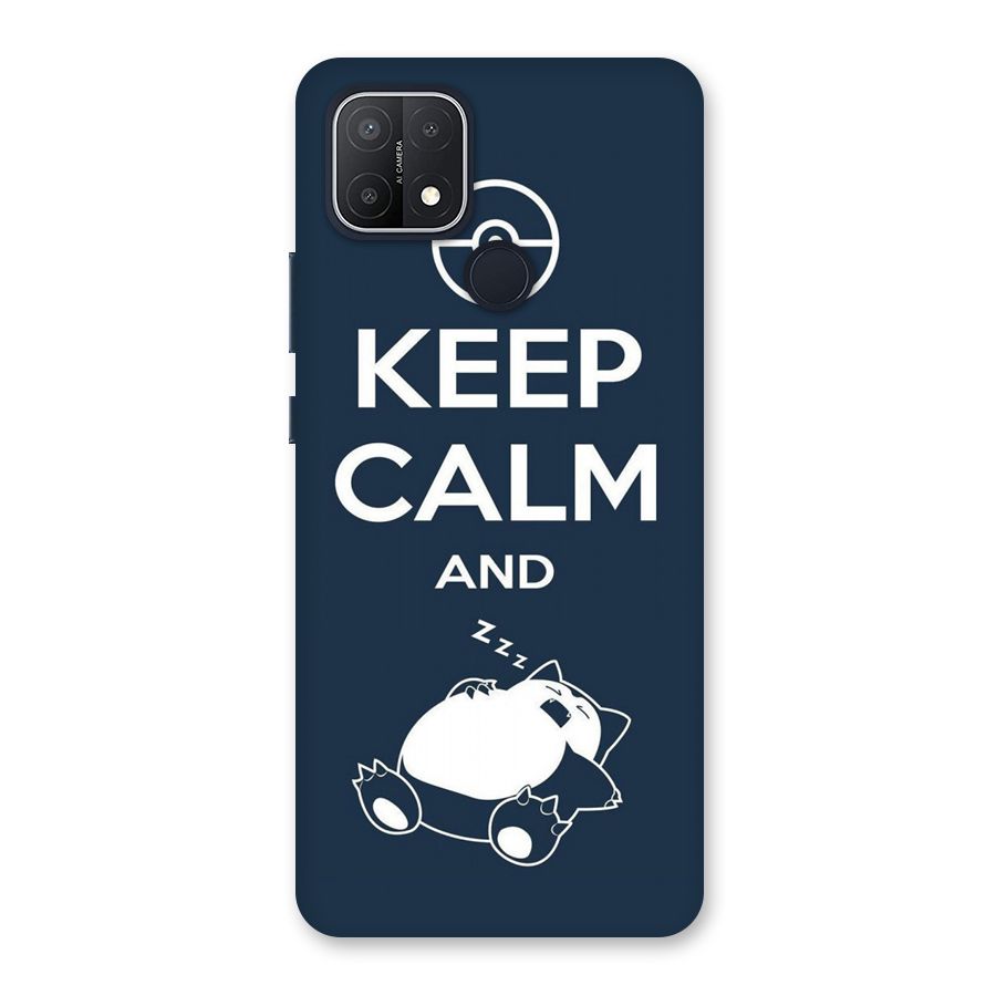 Keep Calm and Sleep Back Case for Oppo A15s