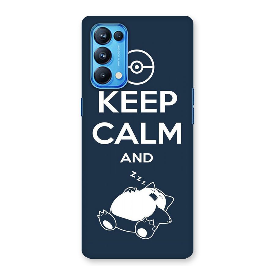 Keep Calm and Sleep Back Case for Oppo Reno5 Pro 5G