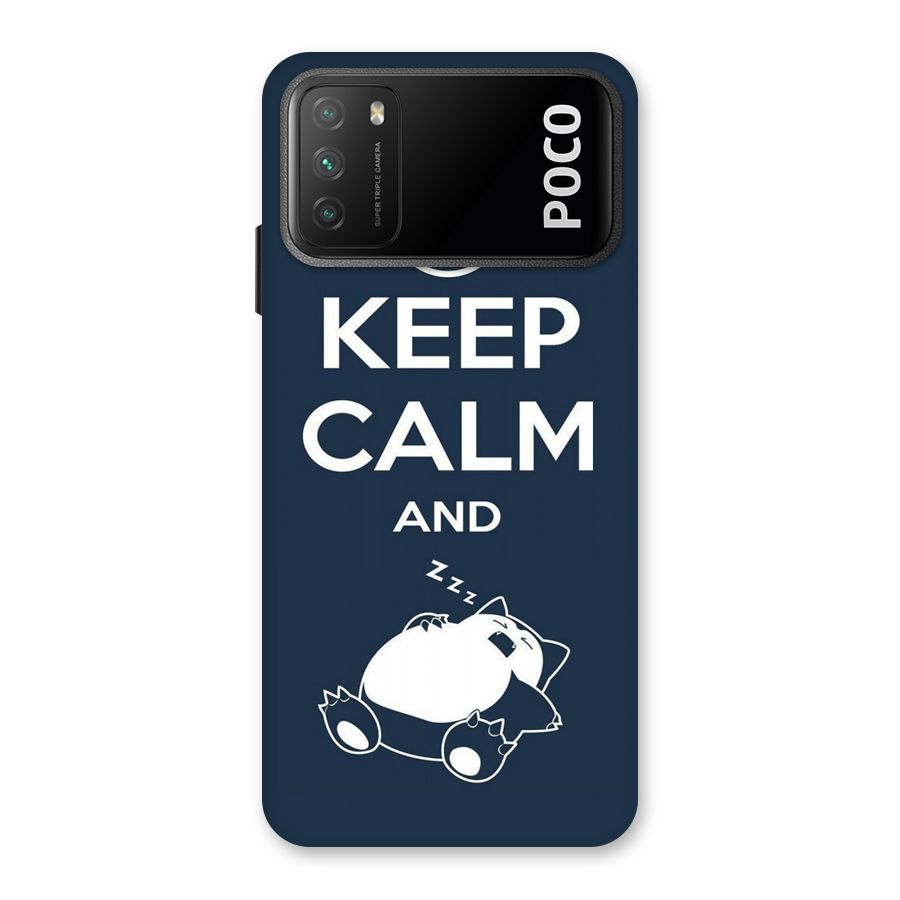 Keep Calm and Sleep Back Case for Poco M3