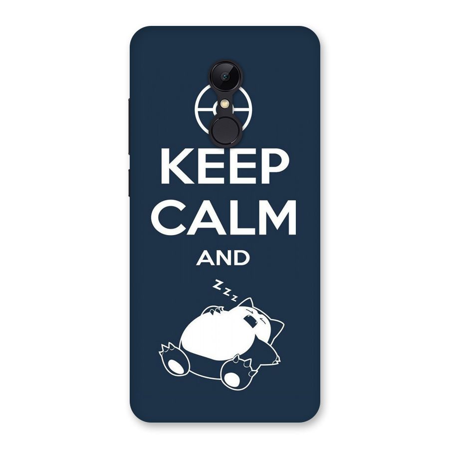 Keep Calm and Sleep Back Case for Redmi 5