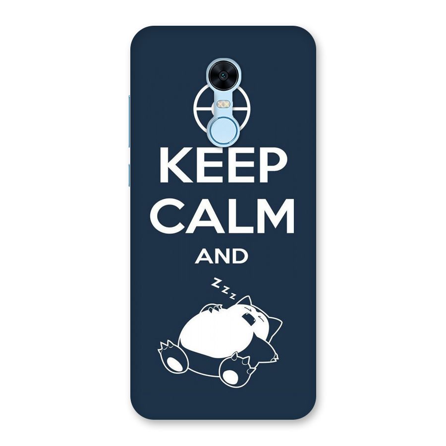 Keep Calm and Sleep Back Case for Redmi Note 5