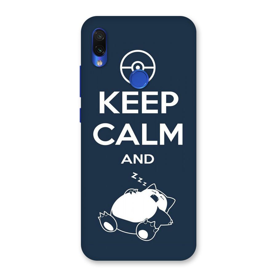 Keep Calm and Sleep Back Case for Redmi Note 7S