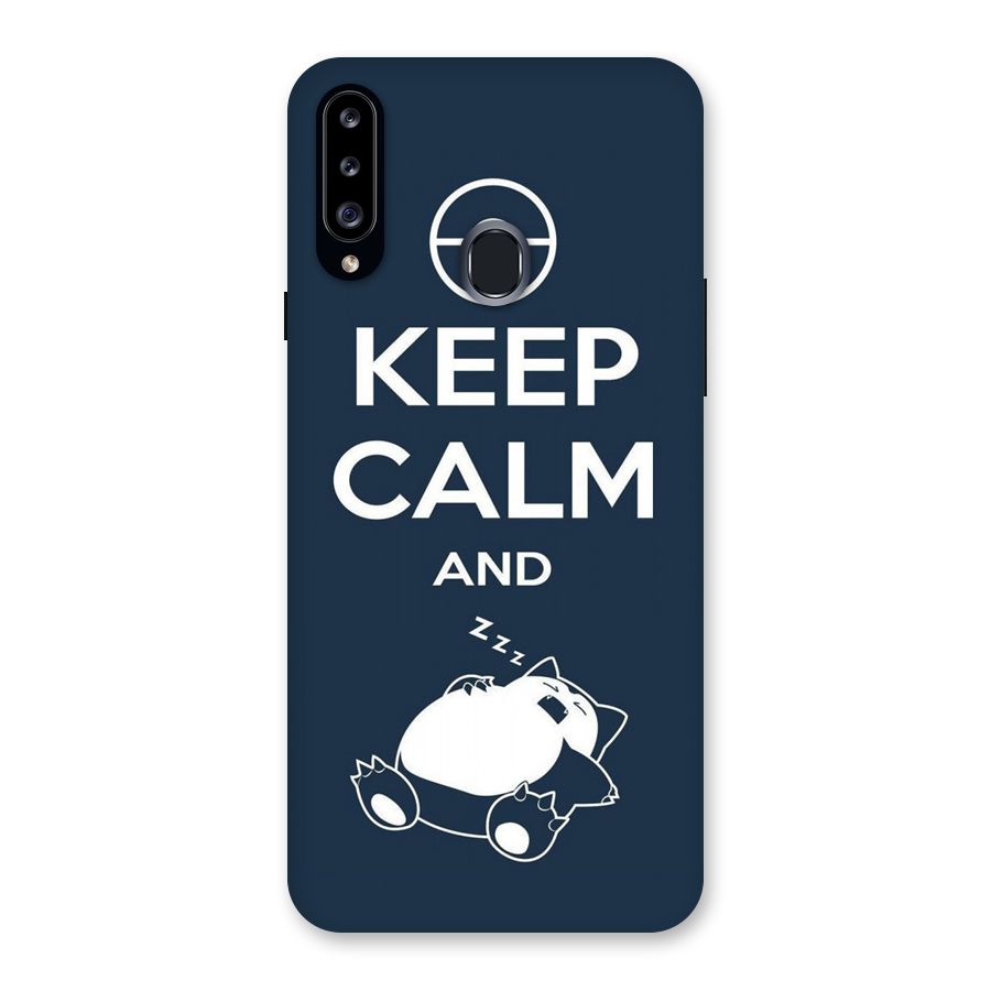 Keep Calm and Sleep Back Case for Samsung Galaxy A20s