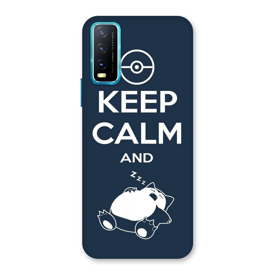 Keep Calm and Sleep Back Case for Vivo Y20