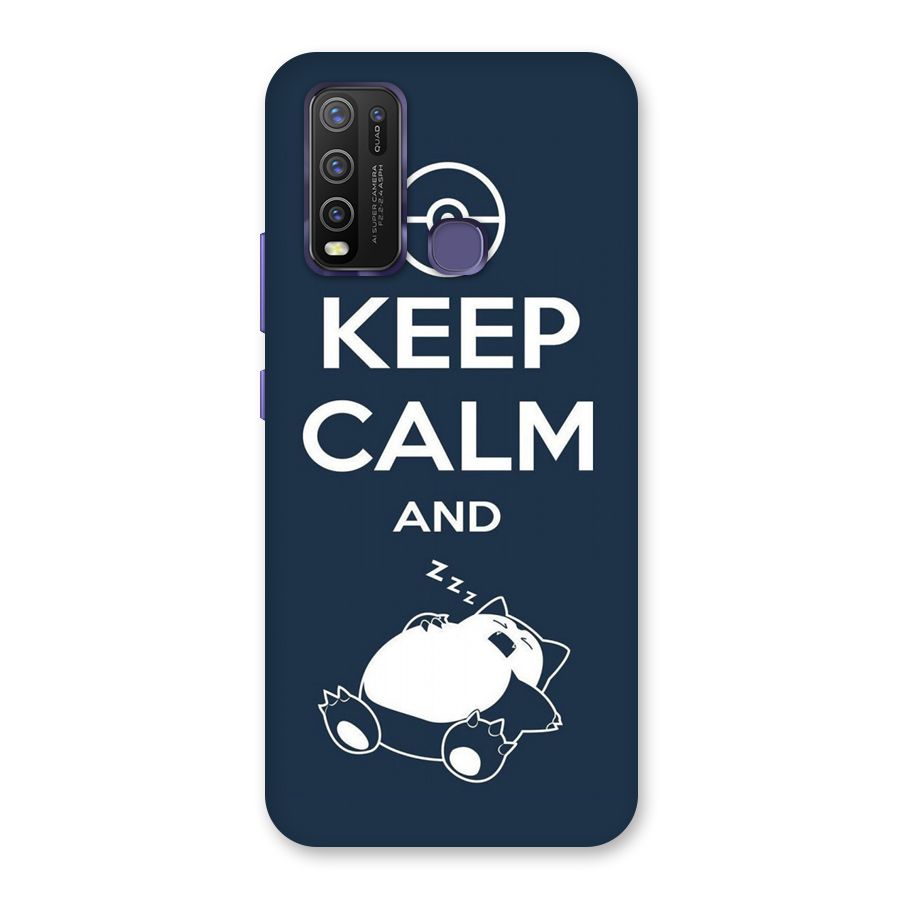 Keep Calm and Sleep Back Case for Vivo Y30