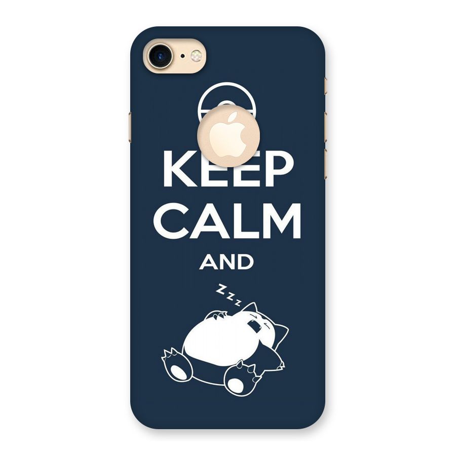 Keep Calm and Sleep Back Case for iPhone 7 Logo Cut