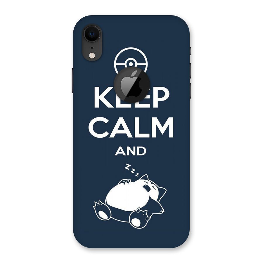 Keep Calm and Sleep Back Case for iPhone XR Logo Cut