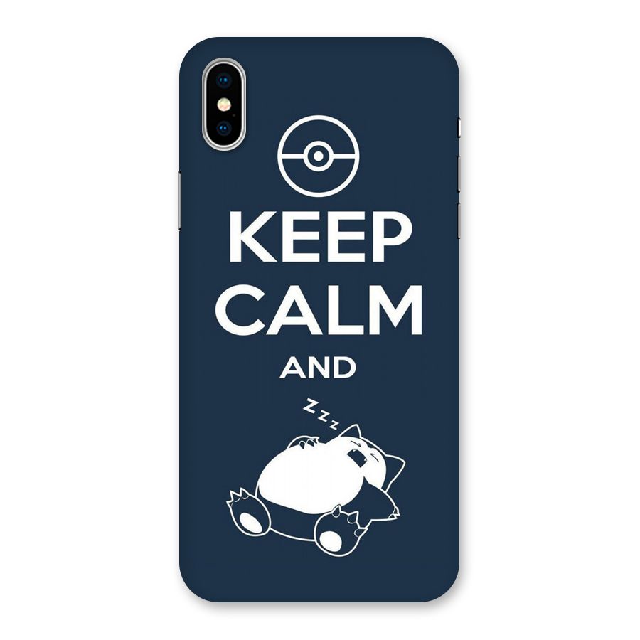 Keep Calm and Sleep Back Case for iPhone XS
