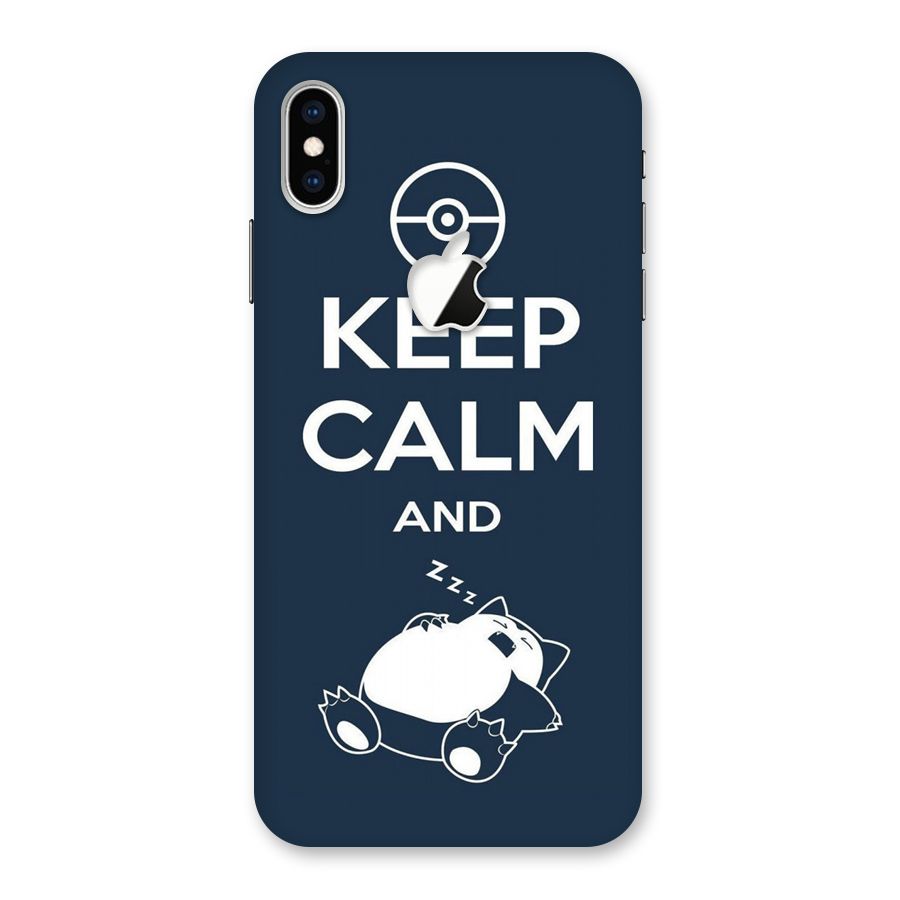 Keep Calm and Sleep Back Case for iPhone XS Max Apple Cut