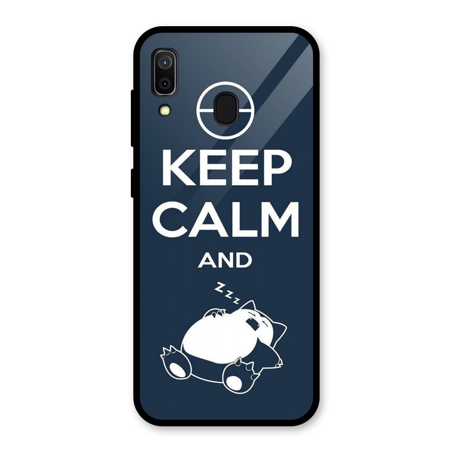 Keep Calm and Sleep Glass Back Case for Galaxy A30