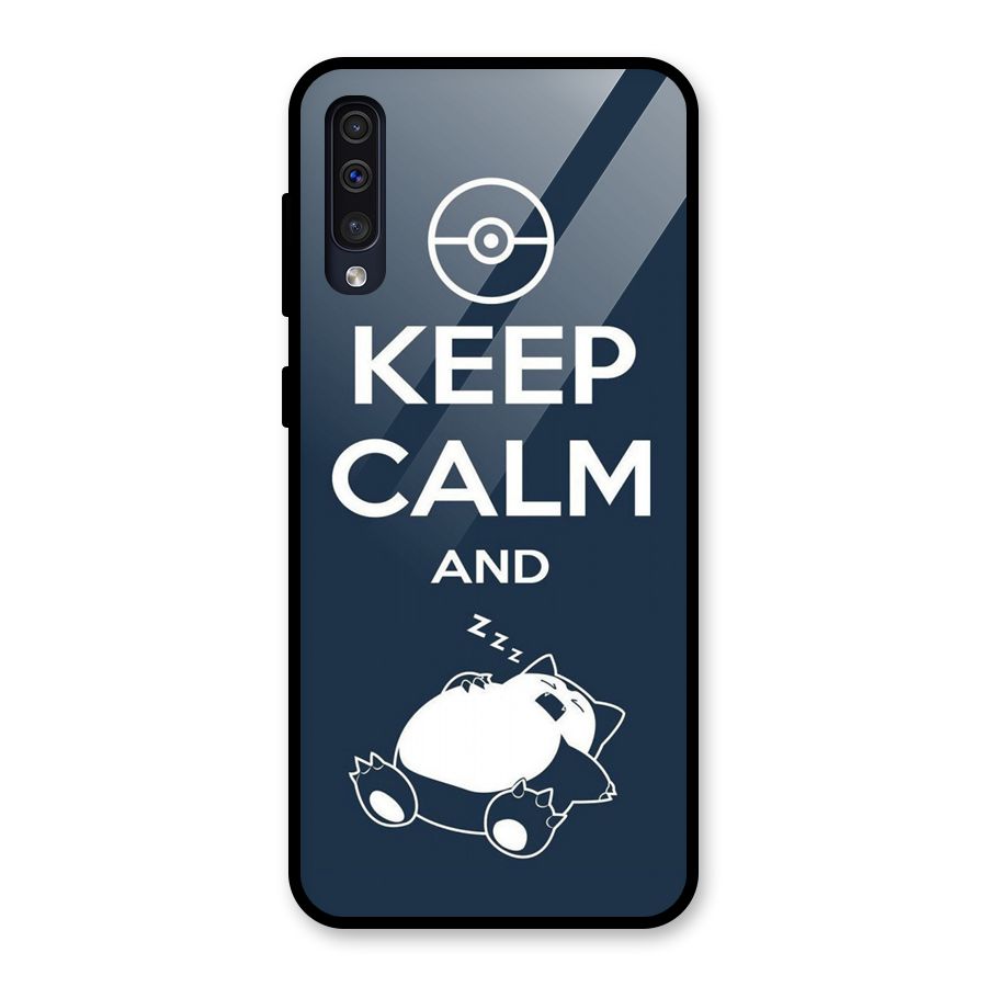 Keep Calm and Sleep Glass Back Case for Galaxy A30s
