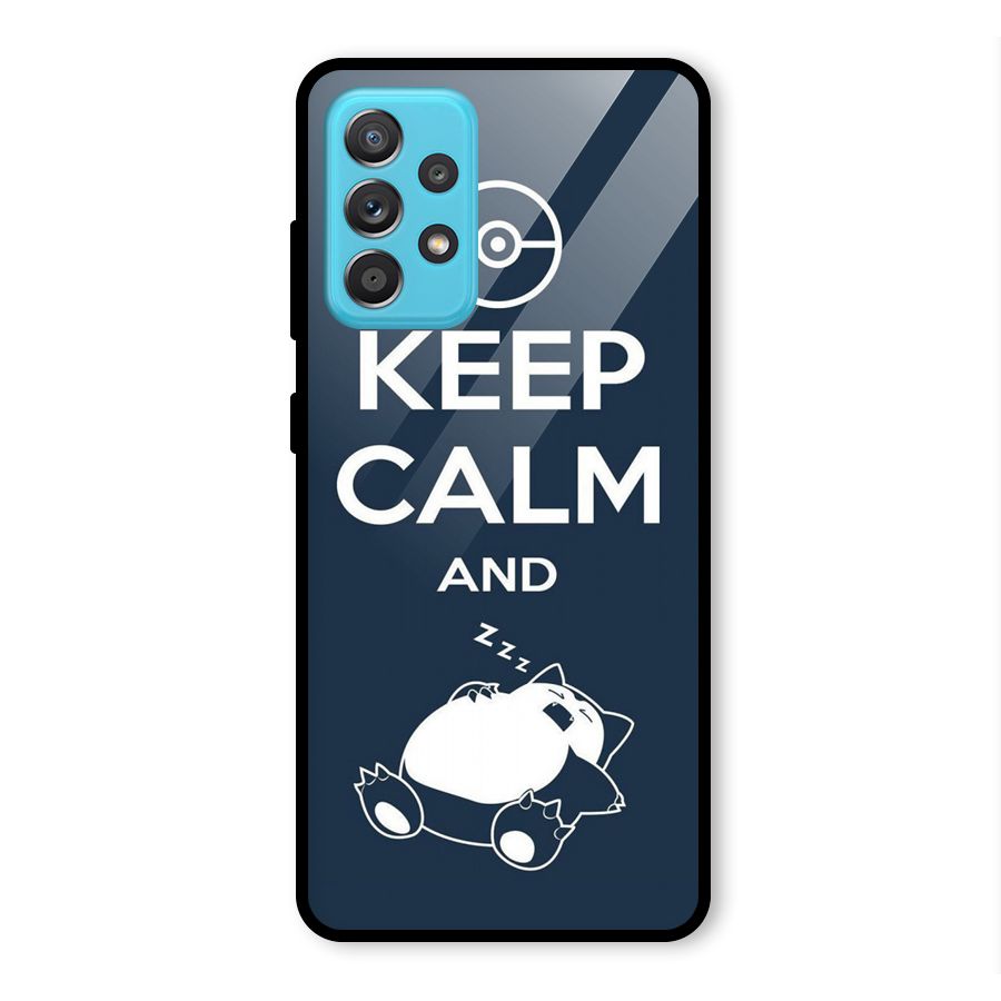Keep Calm and Sleep Glass Back Case for Galaxy A52s 5G