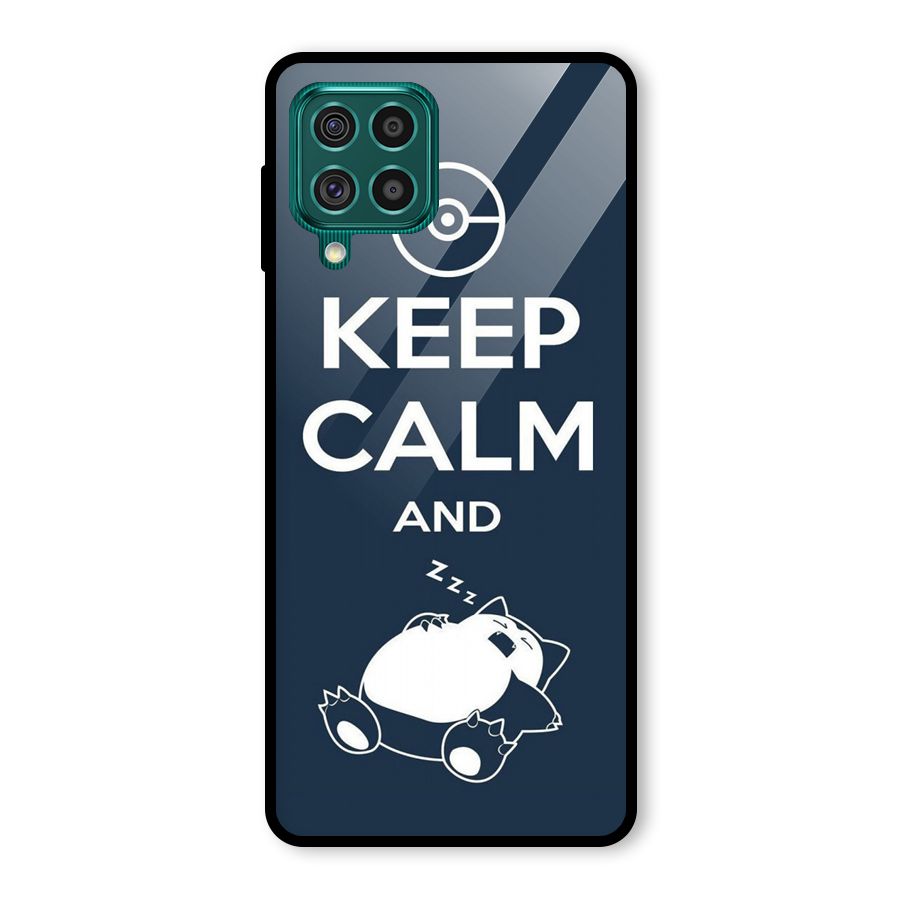 Keep Calm and Sleep Glass Back Case for Galaxy F62