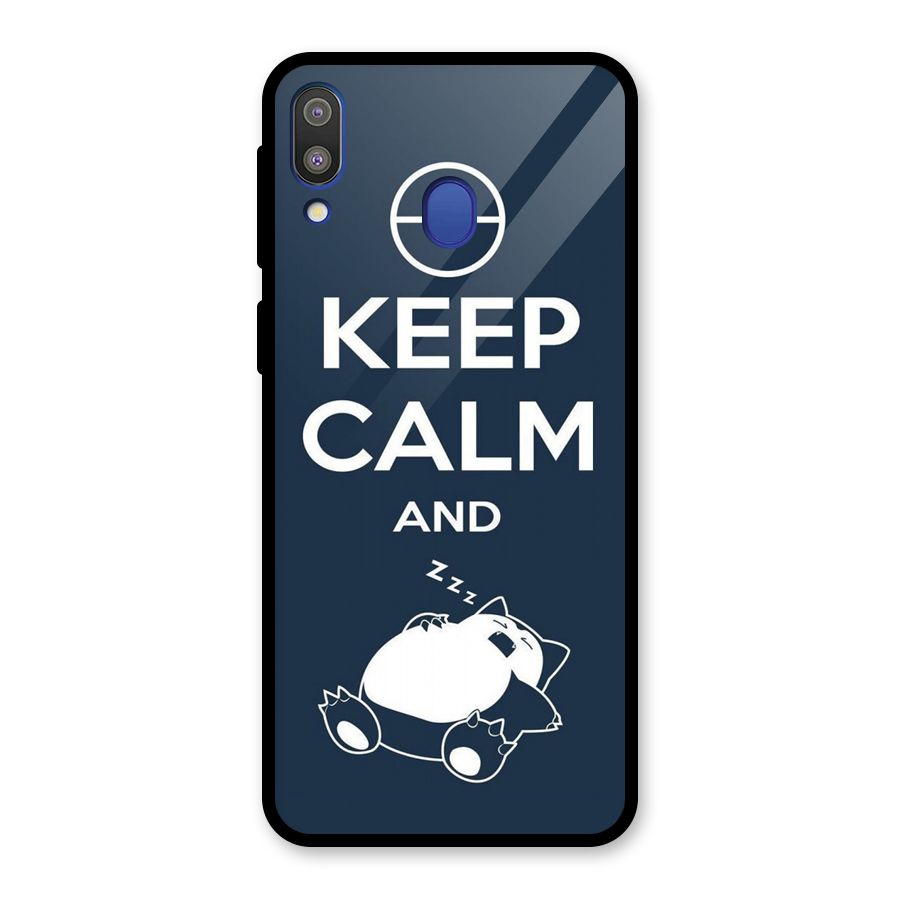 Keep Calm and Sleep Glass Back Case for Galaxy M20