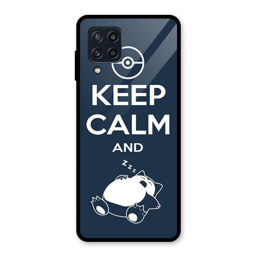 Keep Calm and Sleep Glass Back Case for Galaxy M32