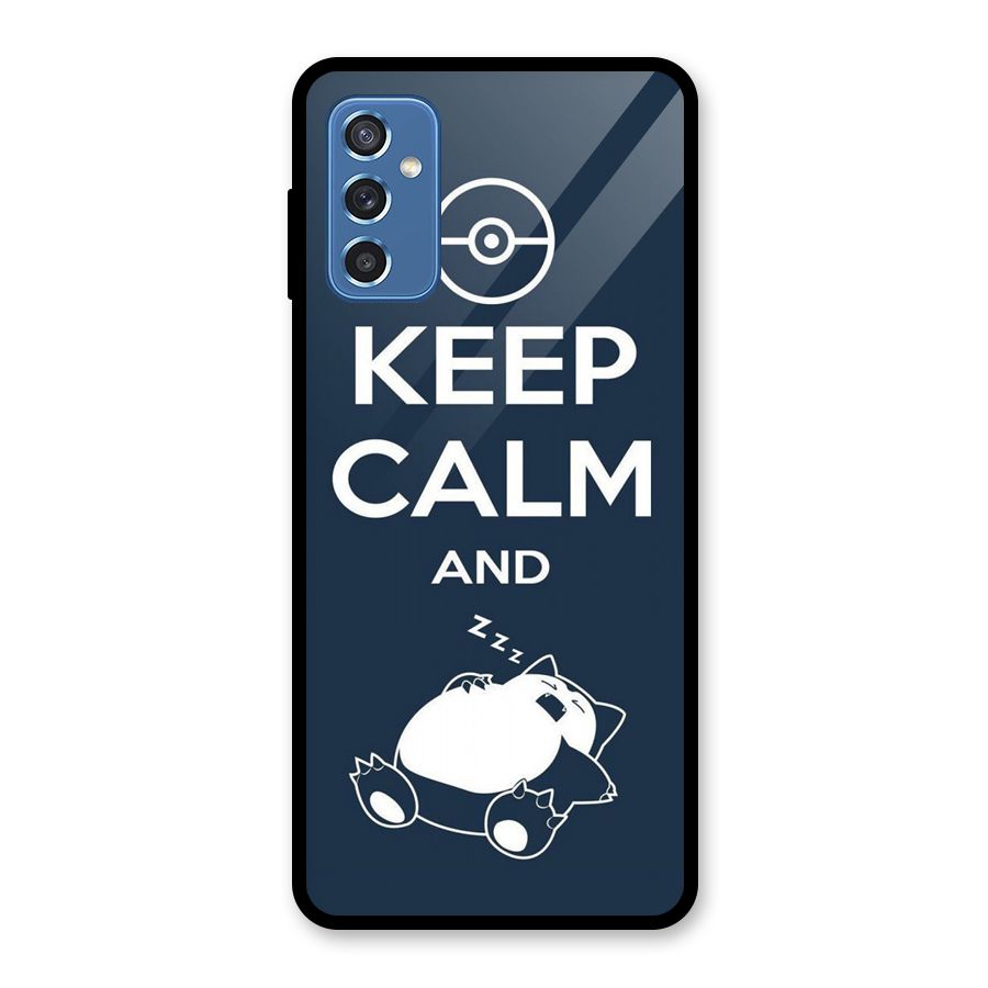 Keep Calm and Sleep Glass Back Case for Galaxy M52 5G