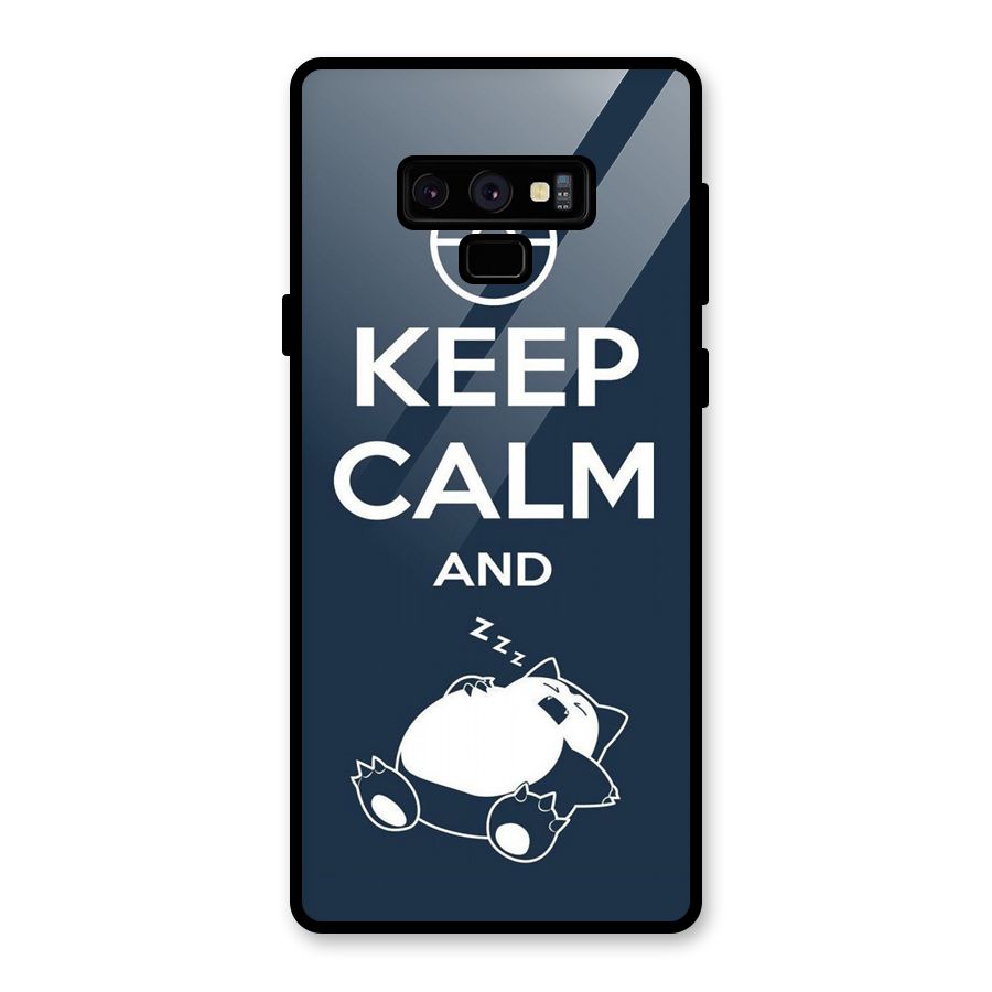 Keep Calm and Sleep Glass Back Case for Galaxy Note 9