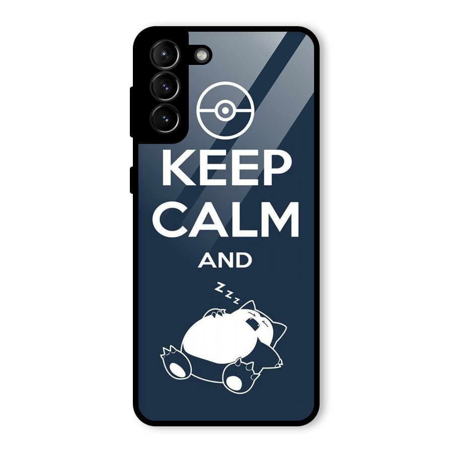 Keep Calm and Sleep Glass Back Case for Galaxy S21 Plus