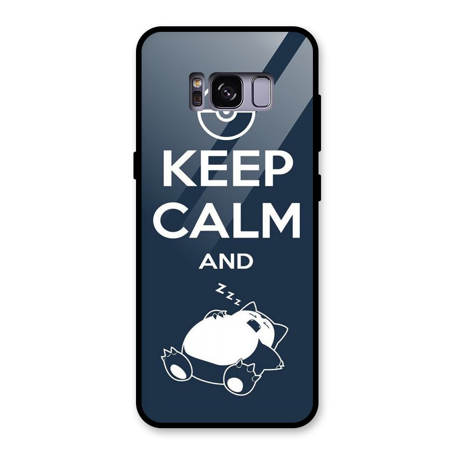 Keep Calm and Sleep Glass Back Case for Galaxy S8