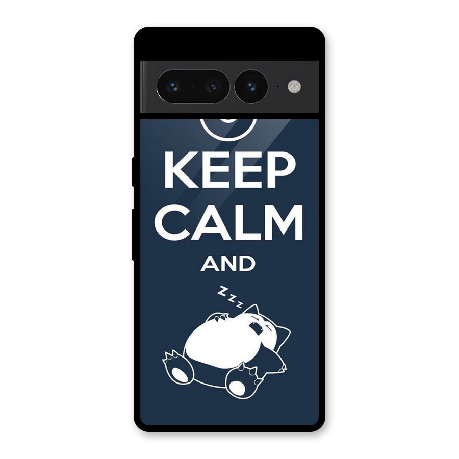 Keep Calm and Sleep Glass Back Case for Google Pixel 7 Pro