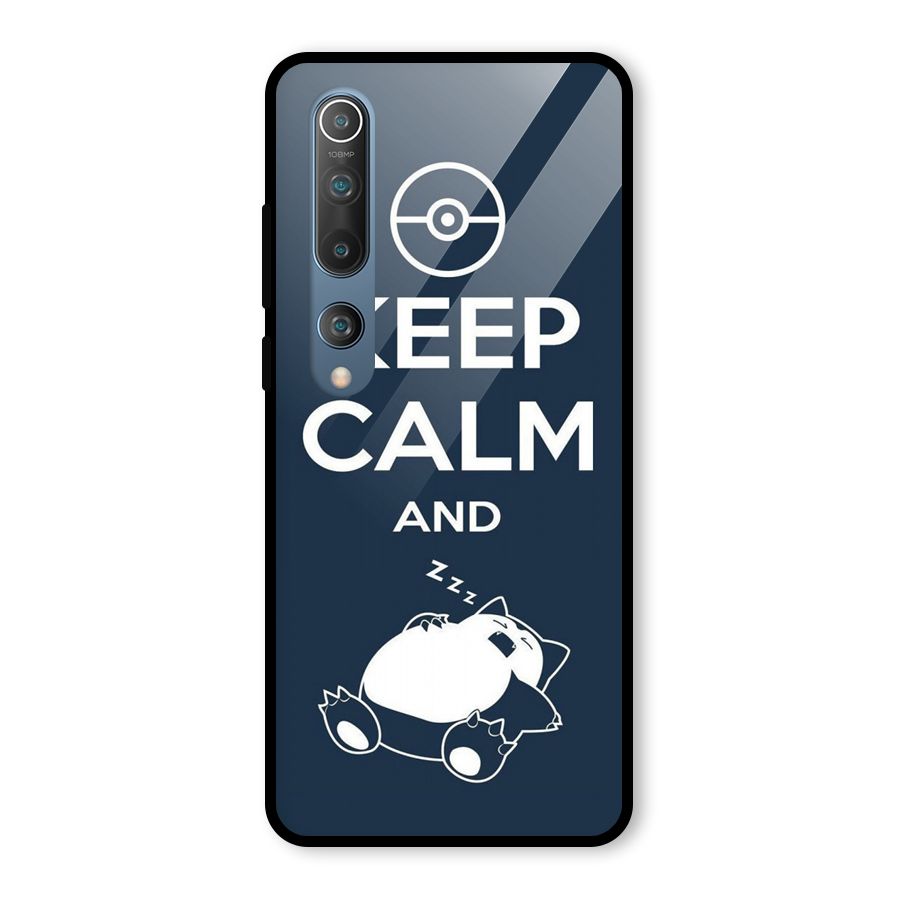 Keep Calm and Sleep Glass Back Case for Mi 10