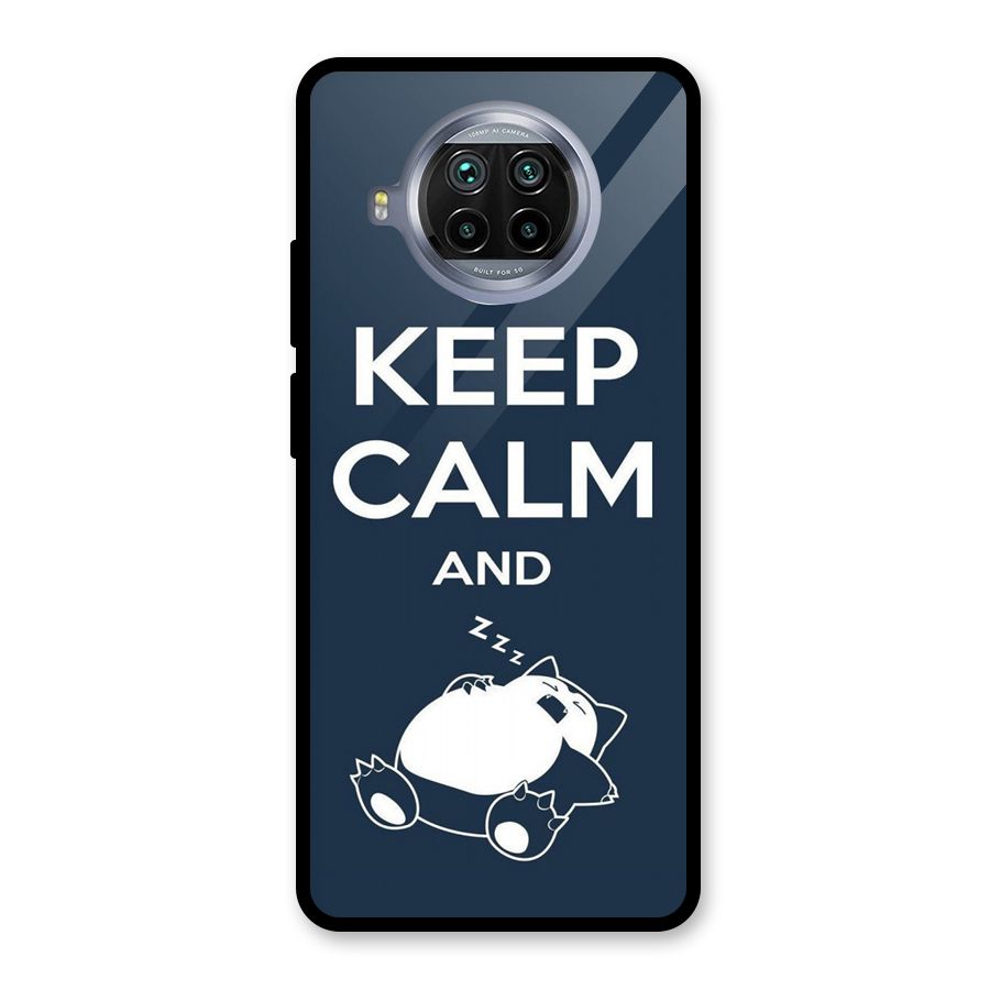 Keep Calm and Sleep Glass Back Case for Mi 10i