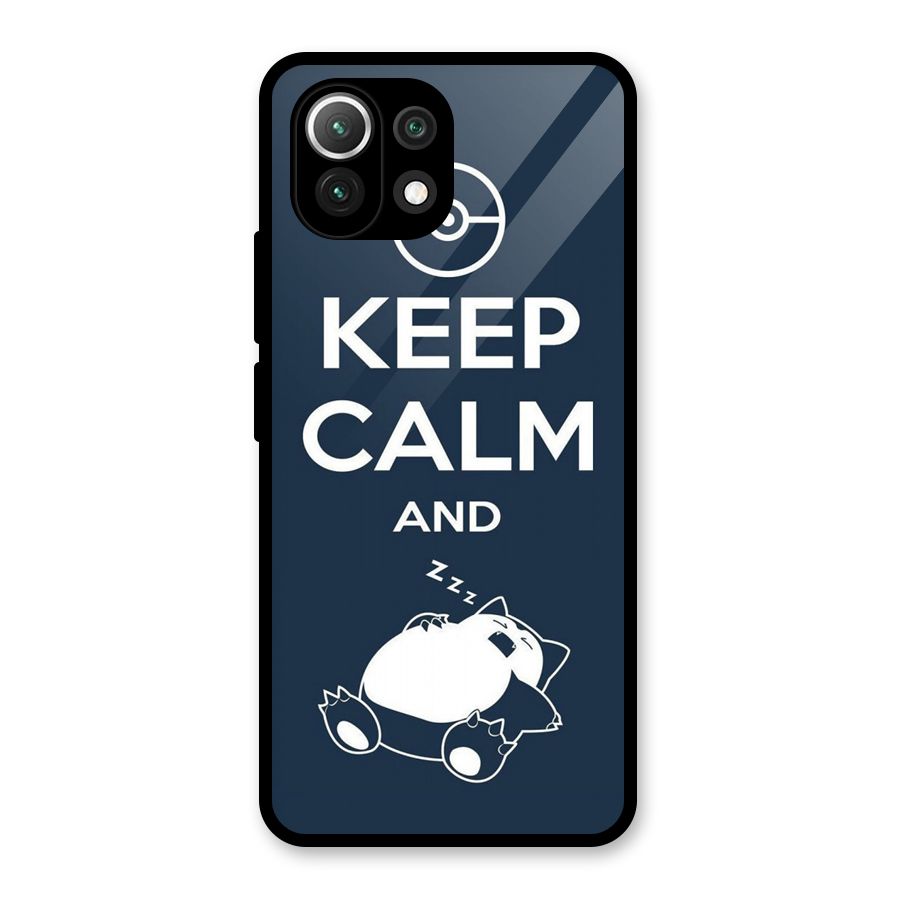 Keep Calm and Sleep Glass Back Case for Mi 11 Lite NE 5G