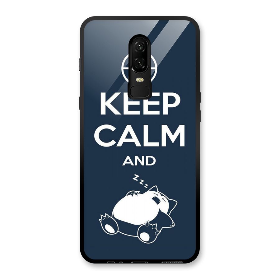 Keep Calm and Sleep Glass Back Case for OnePlus 6