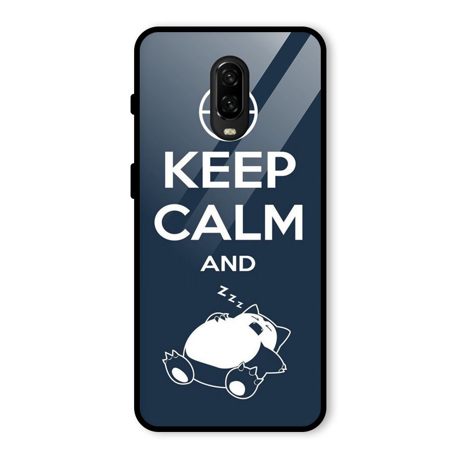 Keep Calm and Sleep Glass Back Case for OnePlus 6T