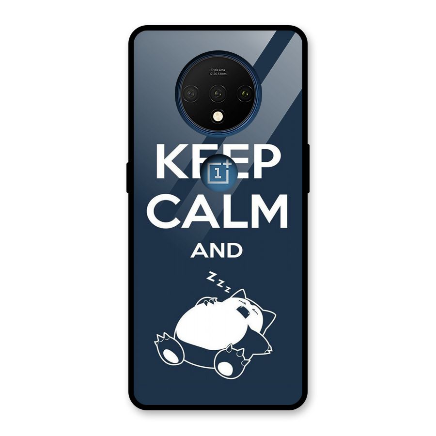 Keep Calm and Sleep Glass Back Case for OnePlus 7T